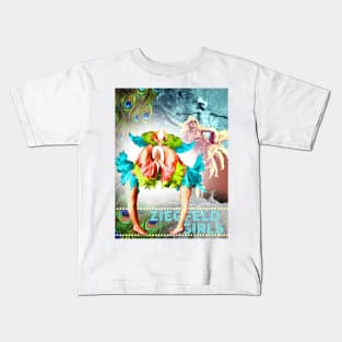 Ziegfeld Girls as Birds - Collage Kids T-Shirt